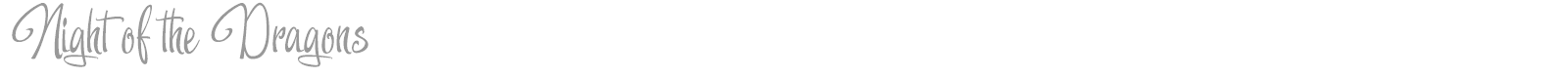 Night Of The Dragons font preview